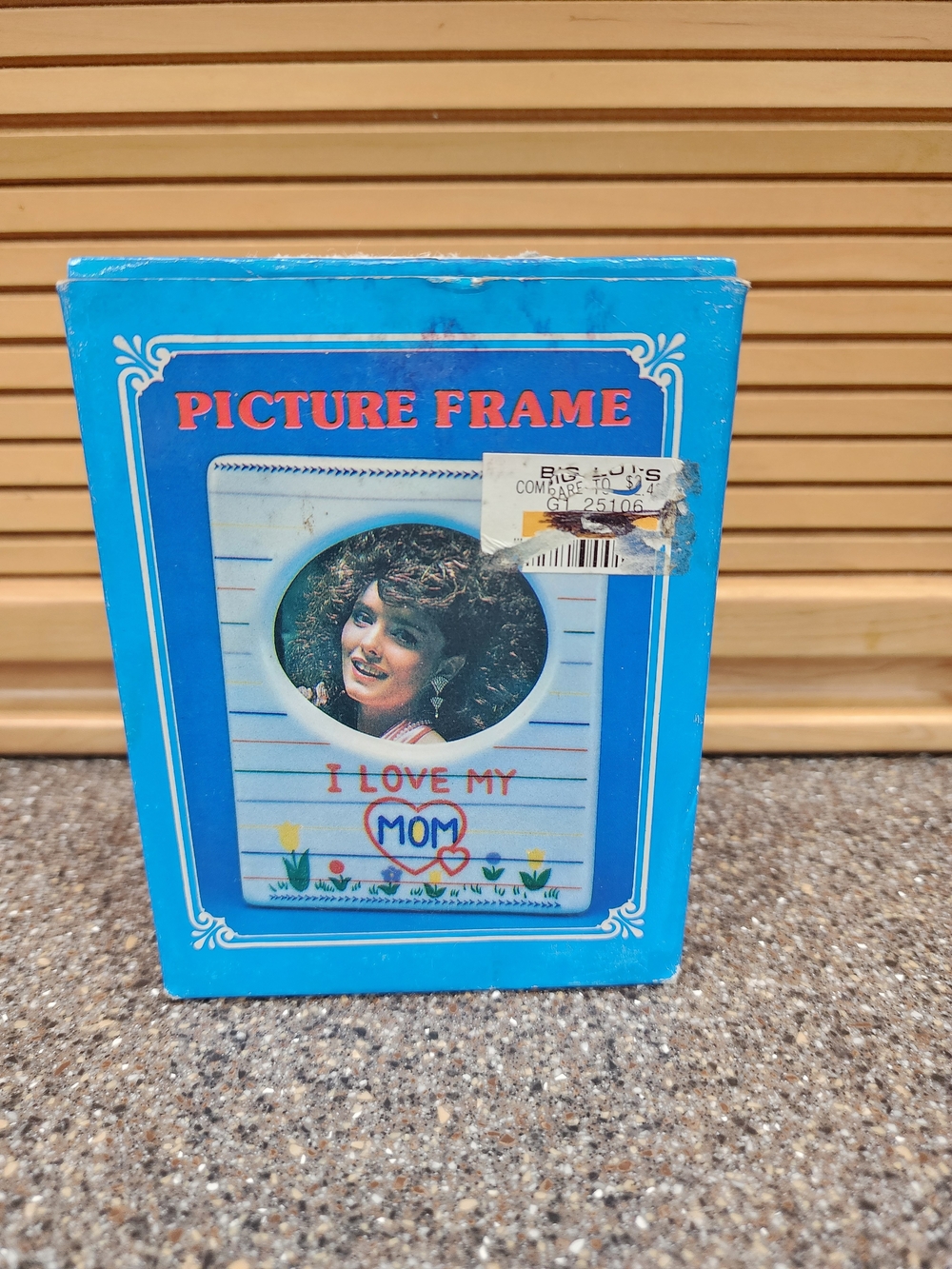 'I Love My Mom' Ceramic Photo Frame - White with Colorful Stripes - Picture 3 of 4